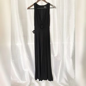 Black Nasty Gal Floor Length Dress with Cut Out